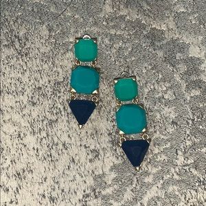 Blue Dangling Earrings